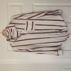 Liz Claiborne white/red/blue Oxford Sz L